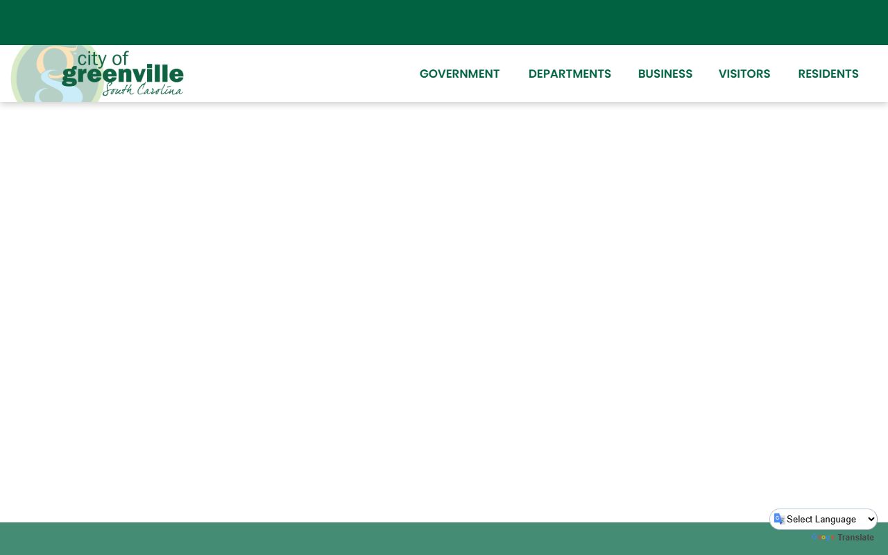 City of Greenville downtown area near marriage records office