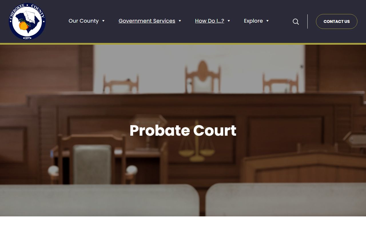 Cherokee County Probate Court marriage license office